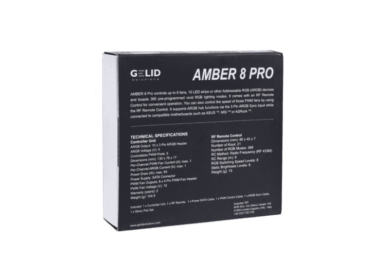 Gelid AMBER 8 PRO RF-RGB-02