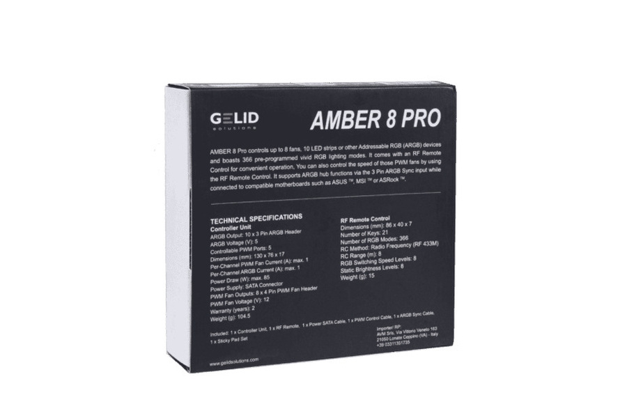 Zdjęcie produktu: Gelid AMBER 8 PRO RF-RGB-02