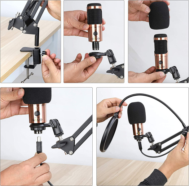 Zdjęcie produktu: Gelid USB Microphone Set (ST-VOCE-01)