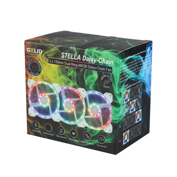 Zdjęcie produktu: Gelid Stella Frost D-RGB 120mm Daisy Chain Zdjęcie produktu: Gelid Stella Frost D-RGB 120mm Daisy Chain