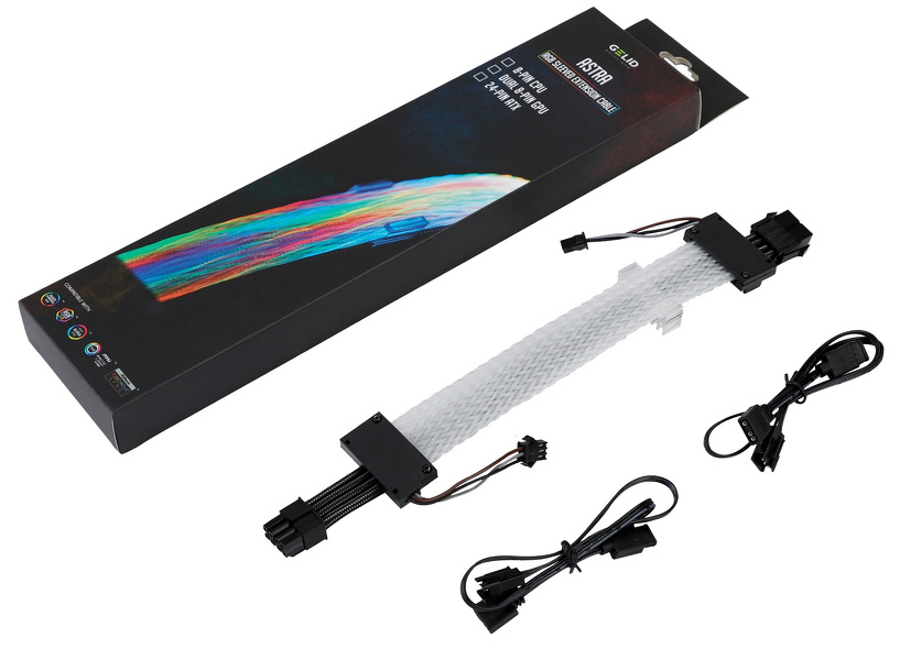 Zdjęcie produktu: Gelid przedłużacz PCI-E 6+2pin 30cm D-RGB