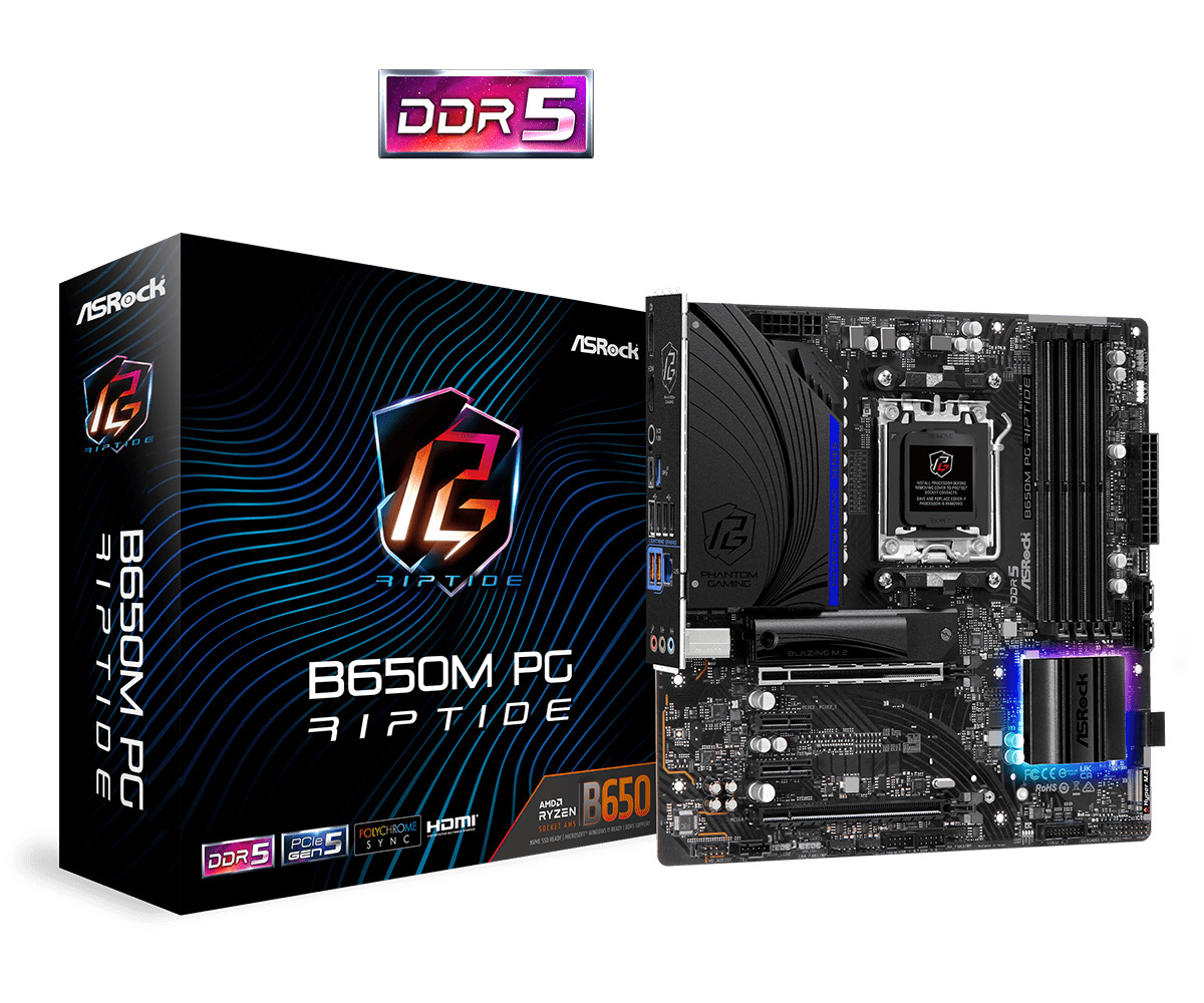 Płyta główna ASRock B650M PG RIPTIDE AM5 Płyta główna ASRock B650M PG RIPTIDE AM5