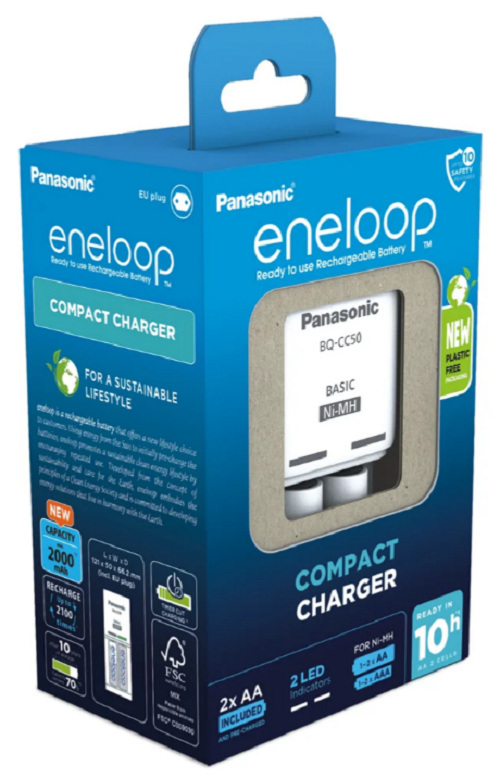 anasonic Eneloop BQ-CC50+2xR6 K-KJ50MCD20E