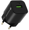 Ładowarka sieciowa everActive GaN SC-390QB z gniazdem USB QC3.0 oraz USB-C PD PPS 30W - czarna