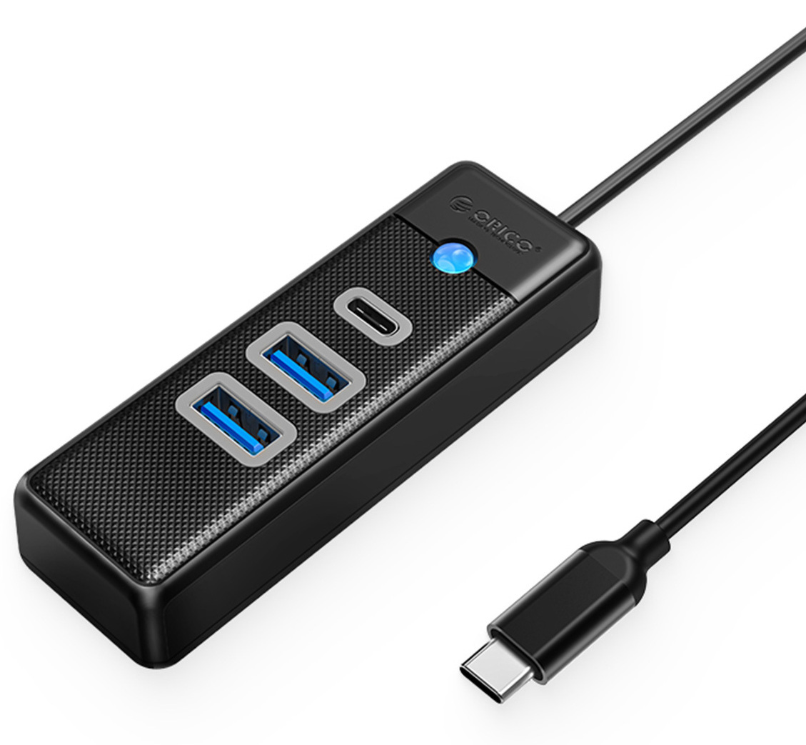 Orico HUB 2xUSB 3.1+Typ-C PWC2U-C3-015-BK-EP