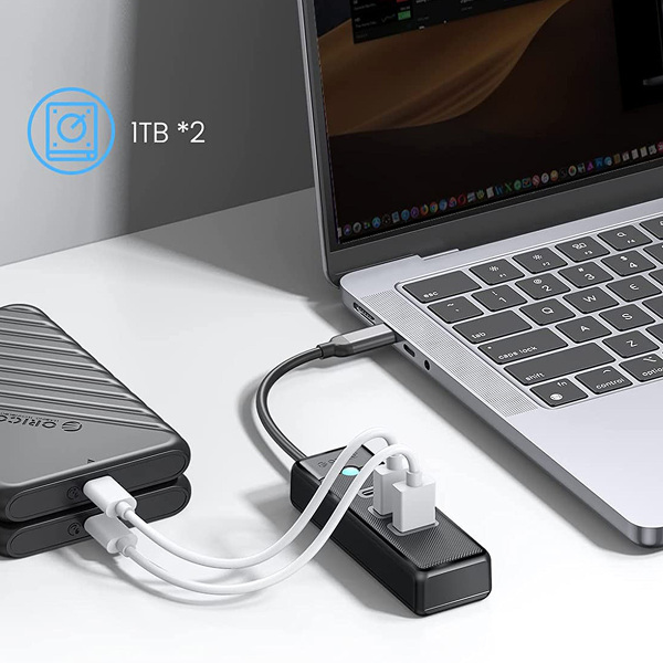 Zdjęcie produktu: Orico HUB 2xUSB 3.1+Typ-C PWC2U-C3-015-BK-EP