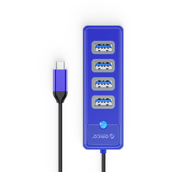 Zdjęcie produktu: Hub USB TYP-C Orico 4x USB 3.1 - niebieski (PW4U-C3-015-BL-EP)