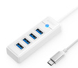 Miniatura zdjęcia: Hub USB TYP-C Orico 4x USB 3.1 - biały (PW4U-C3-015-WH-EP)