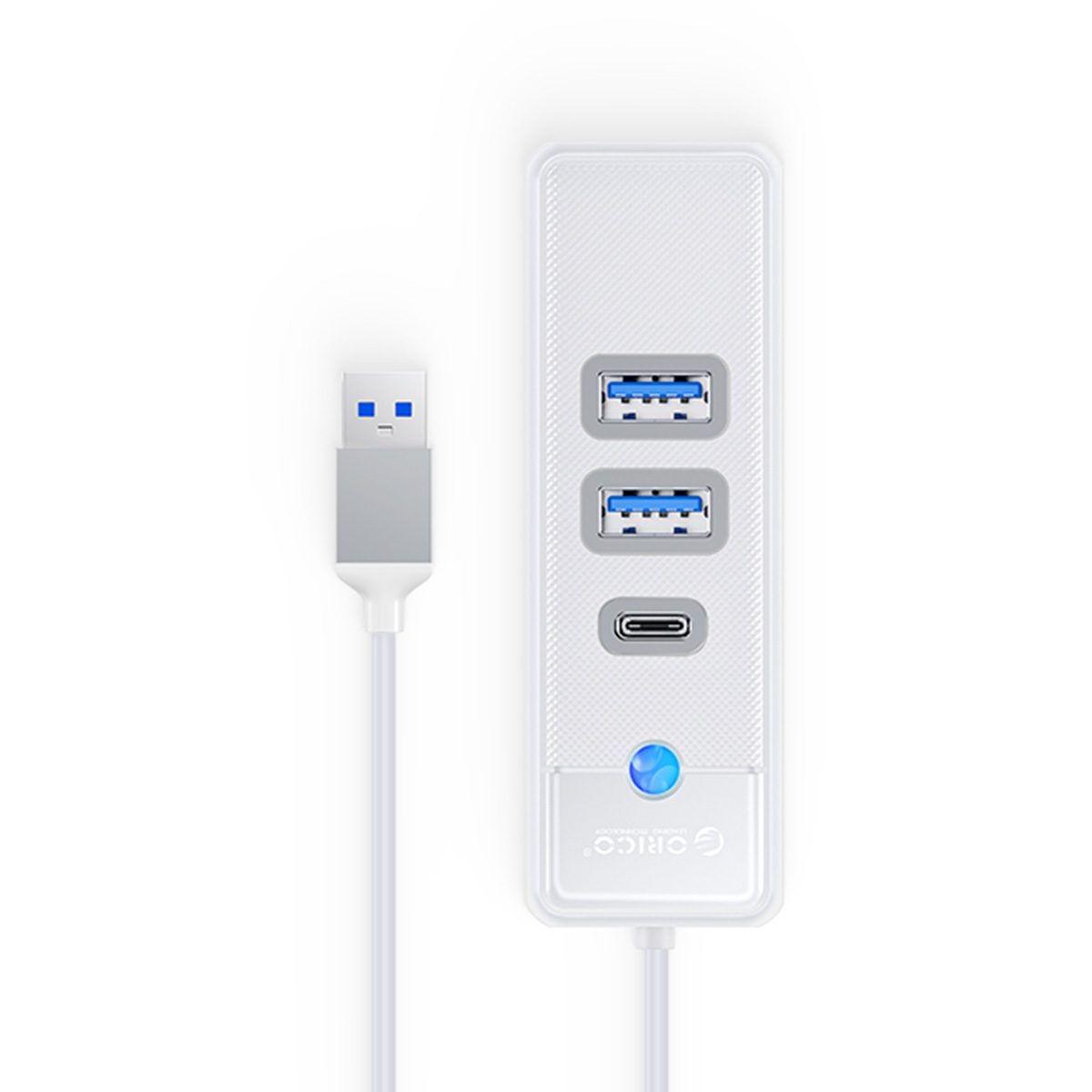 Hub USB-A Orico 2x USB 3.1 + USB TYP-C - biały (PWC2U-U3-015-WH-EP) Hub USB-A Orico 2x USB 3.1 + USB TYP-C - biały (PWC2U-U3-015-WH-EP)
