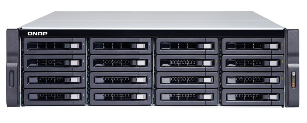 Serwer plików QNAP TS-1683XU-RP-E2124-16G 16-Bay,3U rack, 4-rdzeniowy procesor Intel Xeon E-2124 3,3 GHz, 16GB UDIMM DDR4, 2x10GbE SFP+, 4xGbE LAN, USB 3.2x6, PCIe x4