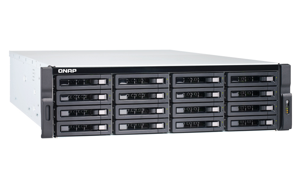 Serwer plików QNAP TS-1683XU-RP-E2124-16G 16-Bay,3U rack, 4-rdzeniowy procesor Intel Xeon E-2124 3,3 GHz, 16GB UDIMM DDR4, 2x10GbE SFP+, 4xGbE LAN, USB 3.2x6, PCIe x4