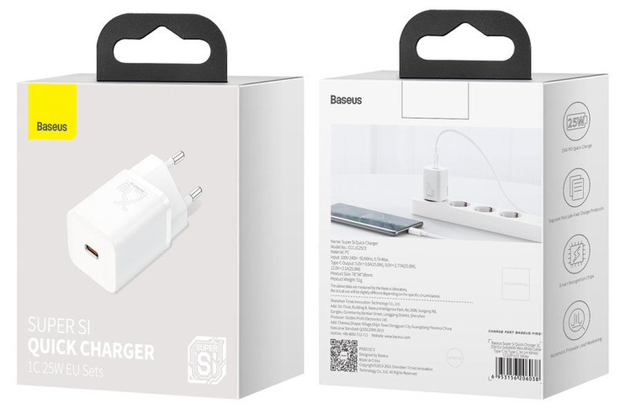 Zdjęcie produktu: Baseus Super Si 25W TYP-C biała CCSP020102