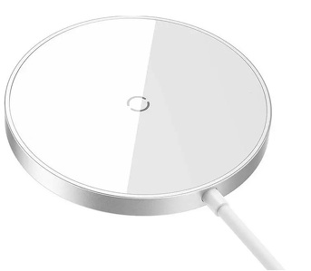Miniatura produktu: Bezprzewodowa ładowarka indukcyjna Baseus Simple Mini3 MagSafe Iphone magnetyczna 15W - srebrna (CCJJ040012)