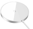 Bezprzewodowa ładowarka indukcyjna Baseus Simple Mini3 MagSafe Iphone magnetyczna 15W - srebrna (CCJJ040012)