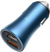 Miniatura zdjęcia: Ładowarka samochodowa Baseus Golden Contactor Pro, 2x USB, 40W - niebieska (CCJD-A03)