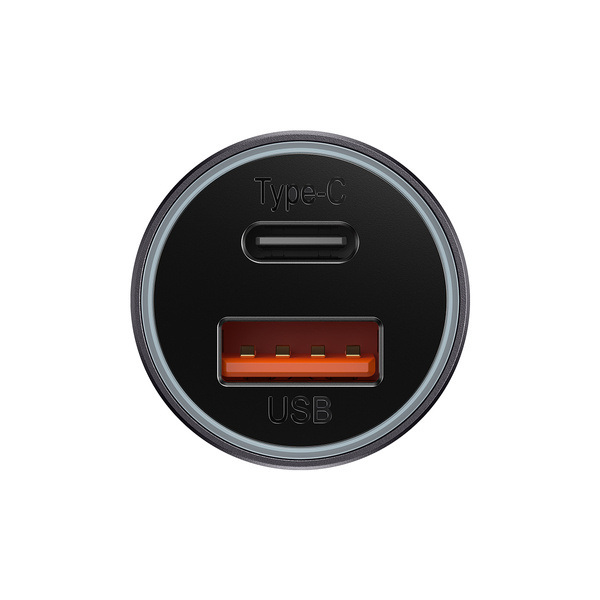 Ładowarka samochodowa Baseus Golden Contactor Max, USB + USB TYP-C, 60W - czarna (CGJM000113) Ładowarka samochodowa Baseus Golden Contactor Max, USB + USB TYP-C, 60W - czarna (CGJM000113)