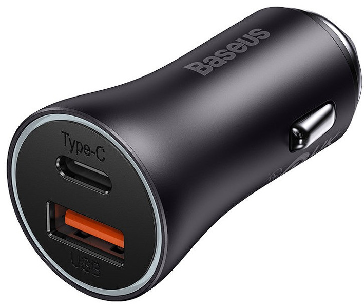 Zdjęcie produktu: Ładowarka samochodowa Baseus Golden Contactor Max, USB + USB TYP-C, 60W - czarna (CGJM000113) Zdjęcie produktu: Ładowarka samochodowa Baseus Golden Contactor Max, USB + USB TYP-C, 60W - czarna (CGJM000113)