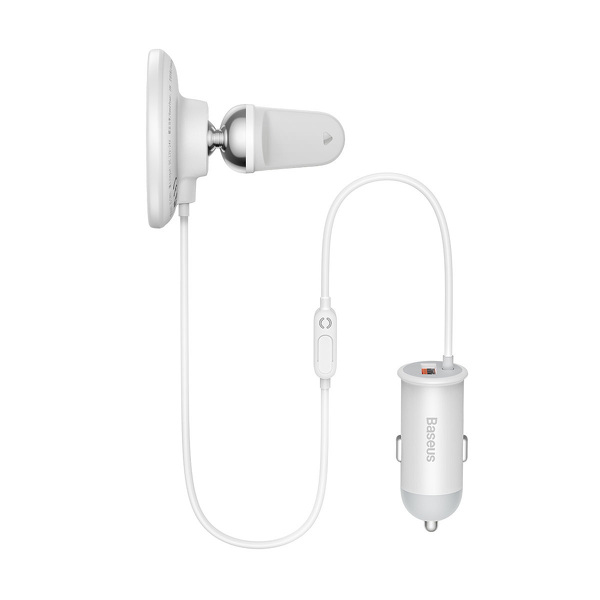 Zdjęcie produktu: Ładowarka samochodowa Baseus CW01 do kratki z ładowarką magnetyczną, USB, 15W + 25W - biała (SUCX040002) Zdjęcie produktu: Ładowarka samochodowa Baseus CW01 do kratki z ładowarką magnetyczną, USB, 15W + 25W - biała (SUCX040002)