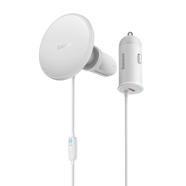 Zdjęcie produktu: Ładowarka samochodowa Baseus CW01 do kratki z ładowarką magnetyczną, USB TYP-C, 15W + 25W - biała (SUCX040102) Zdjęcie produktu: Ładowarka samochodowa Baseus CW01 do kratki z ładowarką magnetyczną, USB TYP-C, 15W + 25W - biała (SUCX040102)
