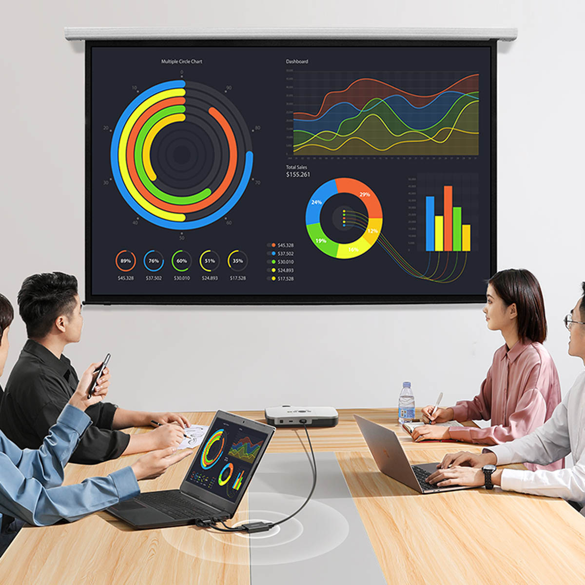 Ugreen kabel przewód adapter VGA (męski) - HDMI (żeński) 0.15m czarny (CM513) (50945)