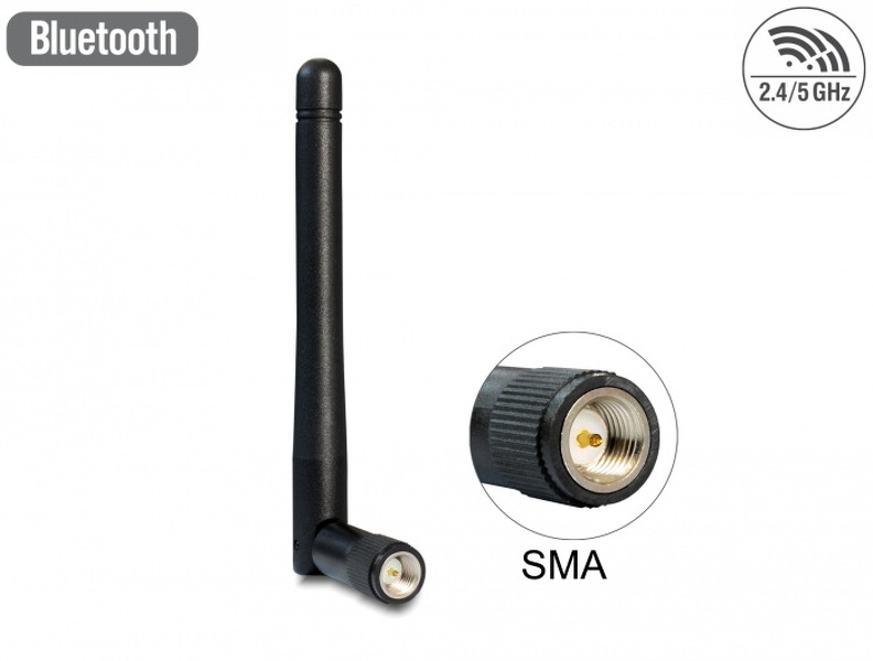 Zdjęcie produktu: Antena WIFI Delock 2dBi SMA WLAN dookólna - czarna (89437) Zdjęcie produktu: Antena WIFI Delock 2dBi SMA WLAN dookólna - czarna (89437)