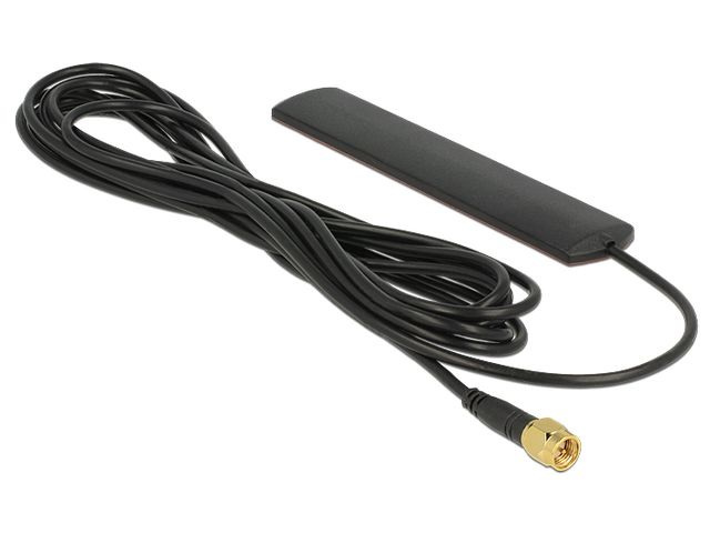 Antena Delock 3dBi 2.4 GHZ/GSM/LTE/UMTS/BLUETOOTH/ZIGBEE przewód 3m - czarna (88987)