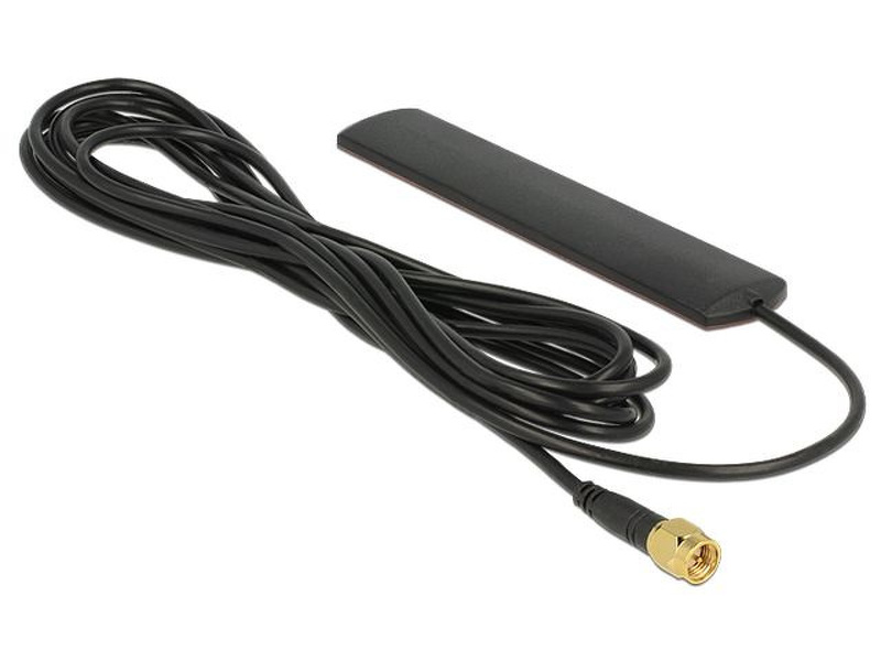 Zdjęcie produktu: Antena Delock 3dBi 2.4 GHZ/GSM/LTE/UMTS/BLUETOOTH/ZIGBEE przewód 3m - czarna (88987)
