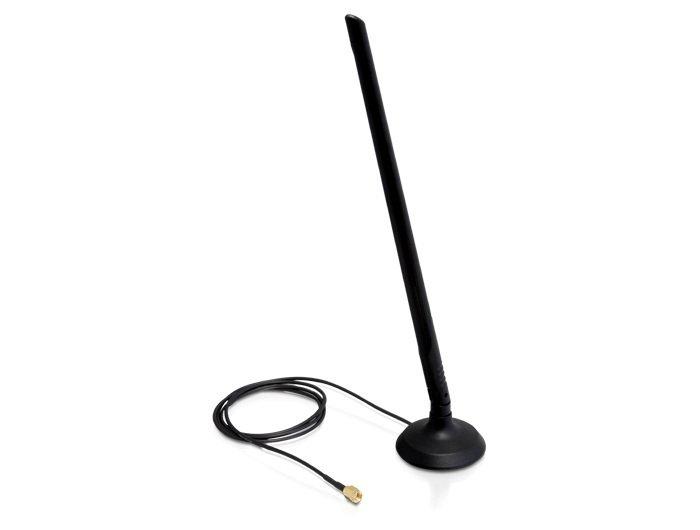 Antena WIFI Delock 6.5dBi WLAN 802.11 B/G/N RP-SMA - czarna (88410)