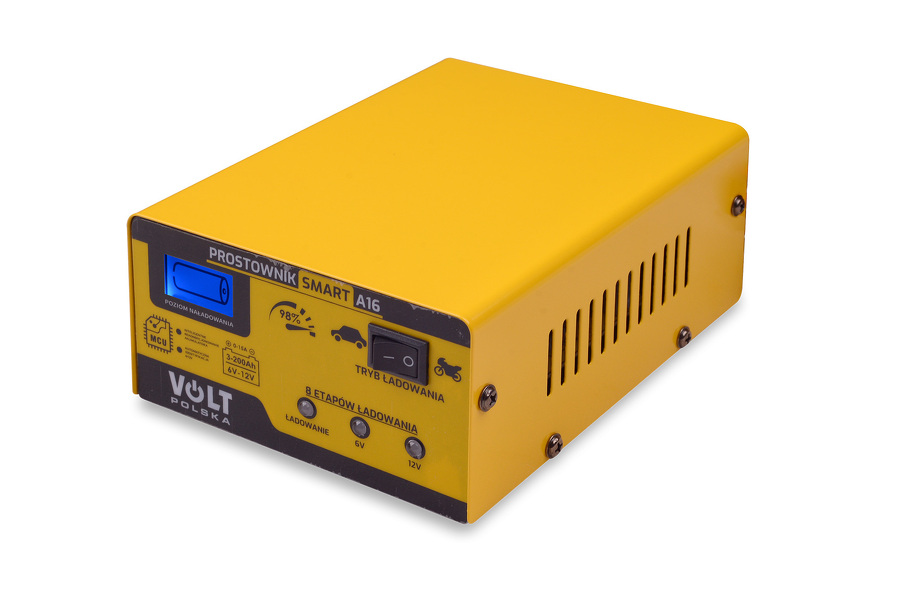 Zdjęcie produktu: Volt Smart A16 ładowarka, prostownik 15A samochodowy do akumulatora 6V 12V Zdjęcie produktu: Volt Smart A16 ładowarka, prostownik 15A samochodowy do akumulatora 6V 12V