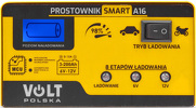 Miniatura zdjęcia: Volt Smart A16 ładowarka, prostownik 15A samochodowy do akumulatora 6V 12V Miniatura zdjęcia: Volt Smart A16 ładowarka, prostownik 15A samochodowy do akumulatora 6V 12V