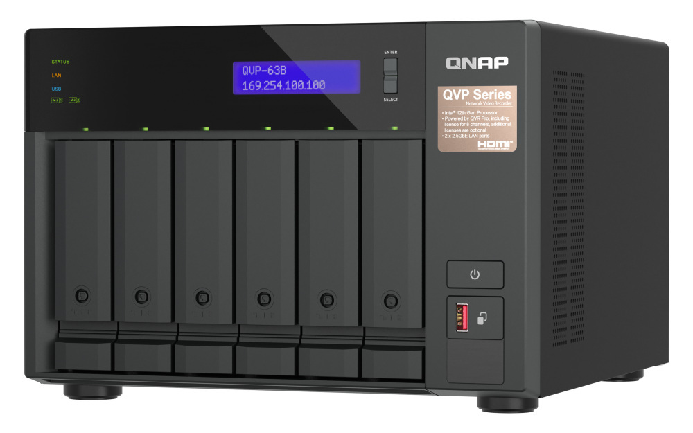 Serwer NVR QNAP QVP-63B 6-Bay
