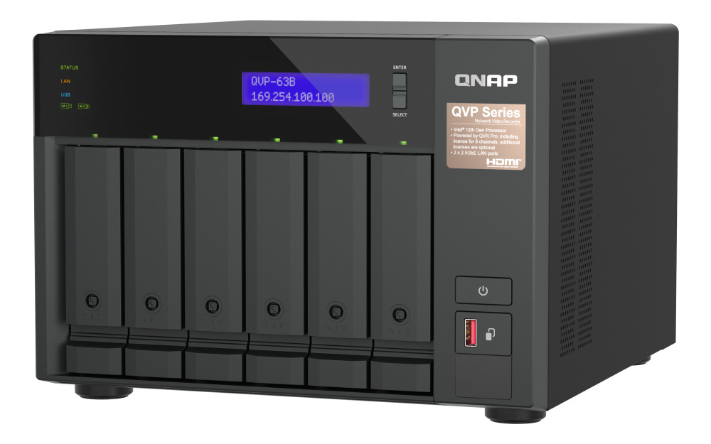 Serwer NVR QNAP QVP-63B 6-Bay