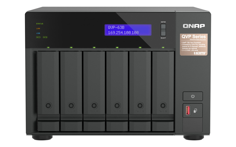 Zdjęcie produktu: Serwer NVR QNAP QVP-63B 6-Bay