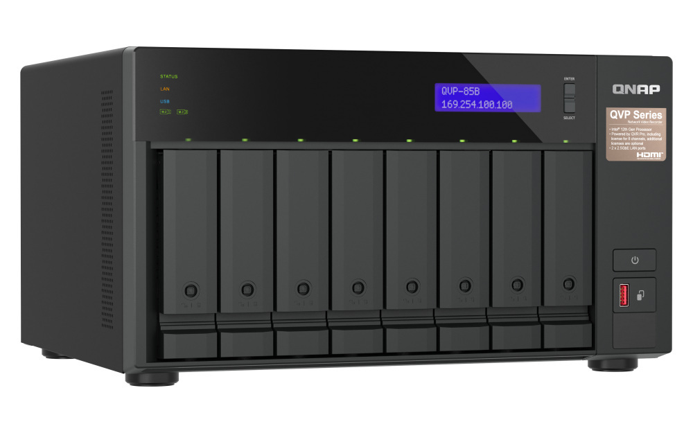 Serwer NVR QNAP QVP-85B 8-Bay