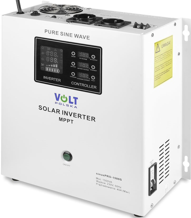 Inwerter solarny Volt Sinus Pro 1500 S 12/230V (1050/1500W) + 40A MPPT (75V)