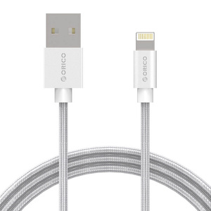 Miniatura produktu: Kabel przewód USB - Lightning / iPhone 100cm ORICO 2.4A z oplotem (LTF-10-V1-SV-BP) Miniatura produktu: Kabel przewód USB - Lightning / iPhone 100cm ORICO 2.4A z oplotem (LTF-10-V1-SV-BP)