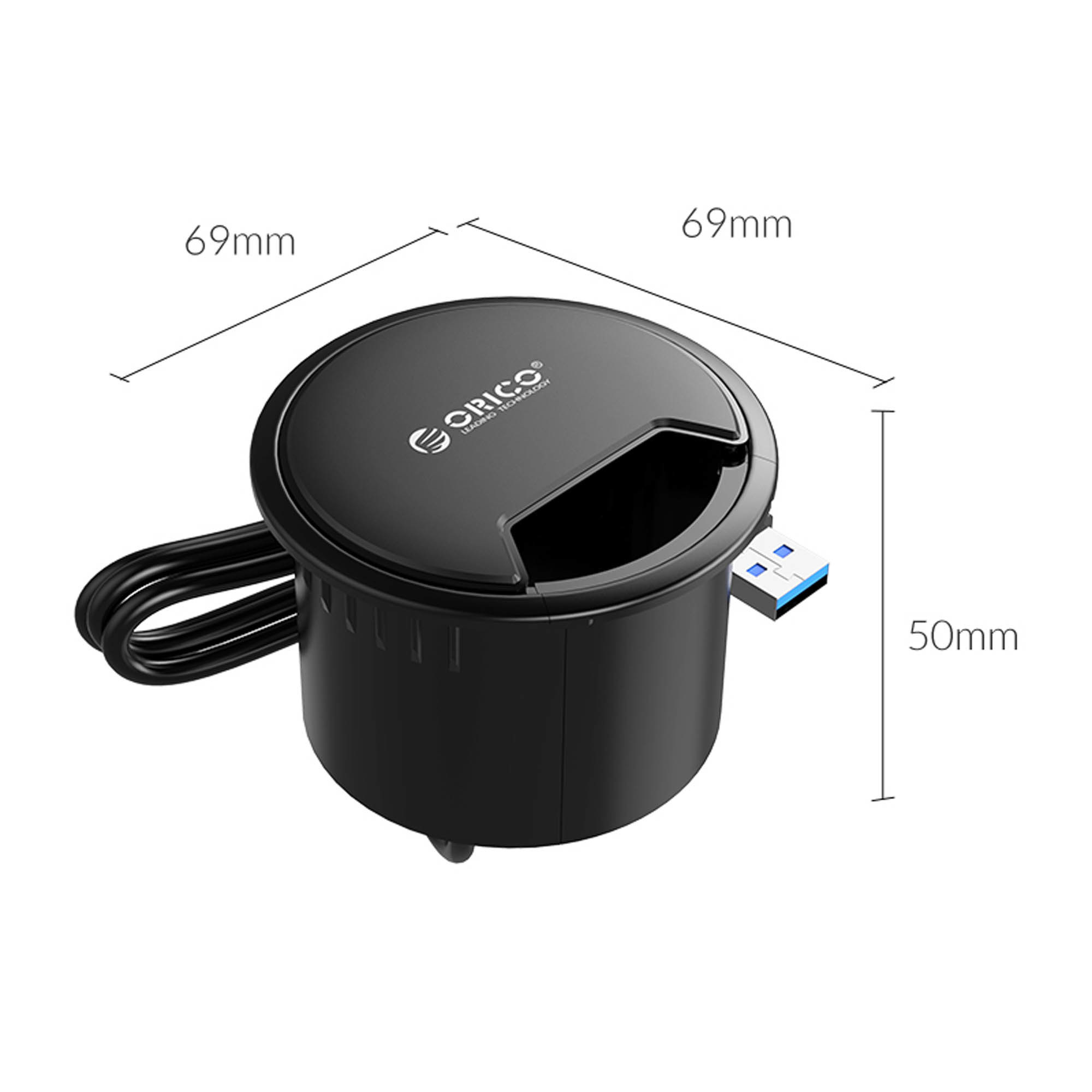 Hub 4x USB 3.1 ORICO biurkowy 5Gbps (DESK-4U-BK-BP) Hub 4x USB 3.1 ORICO biurkowy 5Gbps (DESK-4U-BK-BP)