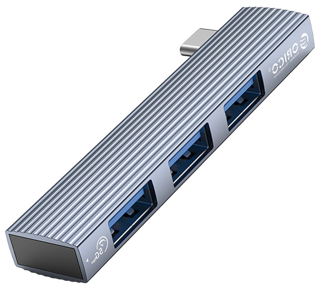 Zdjęcie produktu: Hub USB TYP-C Orico 5Gbps, 3xUSB-A, bez kabla, aluminiowy (AH-W13-GY-BP) Zdjęcie produktu: Hub USB TYP-C Orico 5Gbps, 3xUSB-A, bez kabla, aluminiowy (AH-W13-GY-BP)