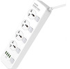 Miniatura zdjęcia: Listwa zasilająca z 4 gniazdami AC, 4x USB, LDNIO SC4408, 2500W (biała)
