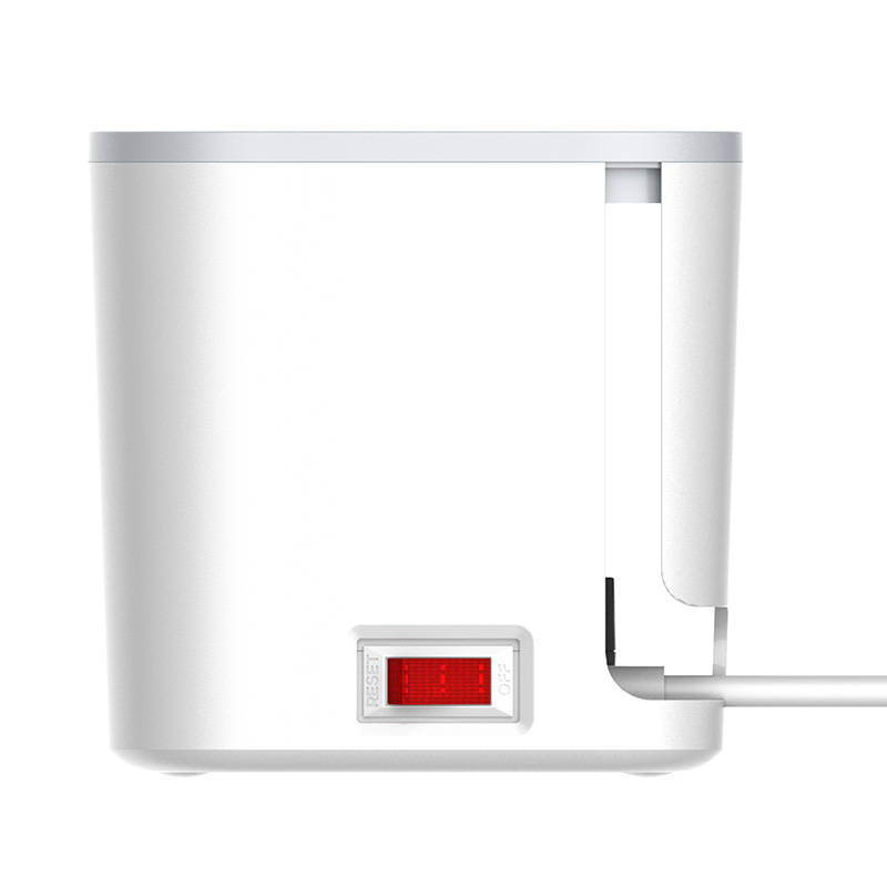 Listwa zasilająca z organizerem, 5x AC, 3x USB, LDNIO SN5309W, 2500W z ładowaniem indukcyjnym 15W (biała)