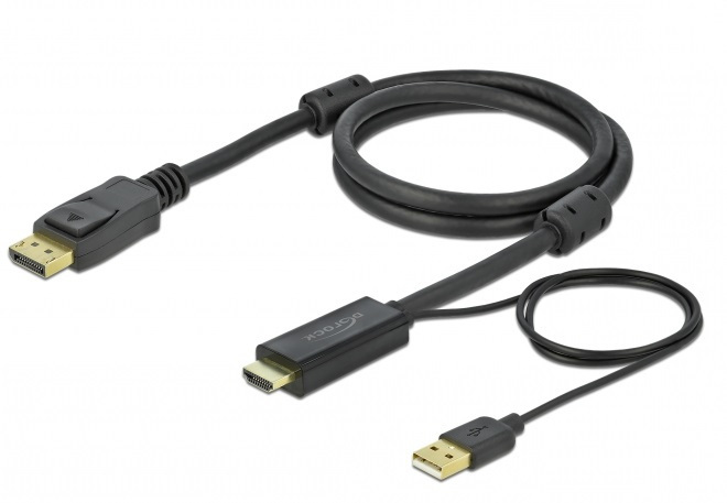 Delock przewód HDMI do DisplayPort 5m 85966