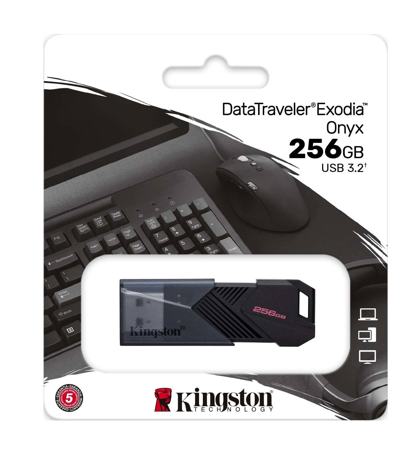 Pendrive Kingston 256GB USB 3.2 DataTraveler Exodia Onyx DTXON/256GB