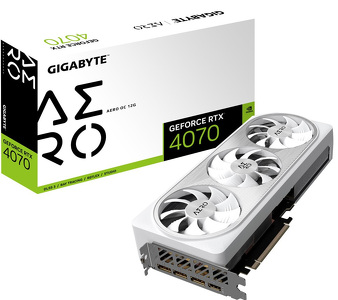 Miniatura produktu: Gigabyte GeForce RTX 4070 AERO OC 12GB GDDR6X DLSS 3 (GV-N4070AERO OC-12GD)
