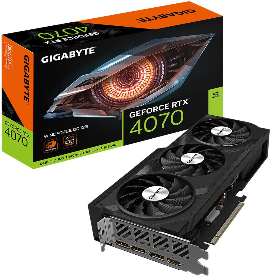 Gigabyte GeForce RTX 4070 WINDFORCE OC 12GB GDDR6X DLSS 3 (GV-N4070WF3OC-12GD) Gigabyte GeForce RTX 4070 WINDFORCE OC 12GB GDDR6X DLSS 3 (GV-N4070WF3OC-12GD)