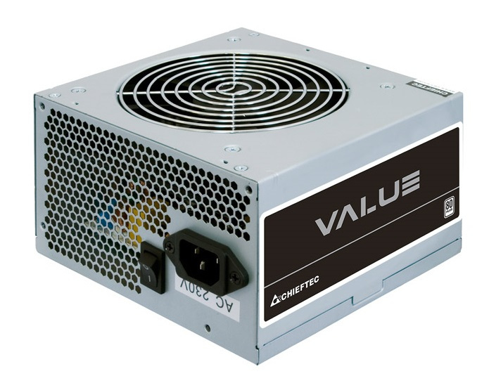 Chieftec Alimentatore PS/2 400W 80 Plus – ATX 2.3, Ventola 12cm, Protezioni Multiple, Argento