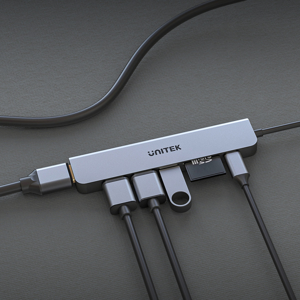 Zdjęcie produktu: Unitek HUB USB C 7w1 100W HDMI 4K (H1118A)