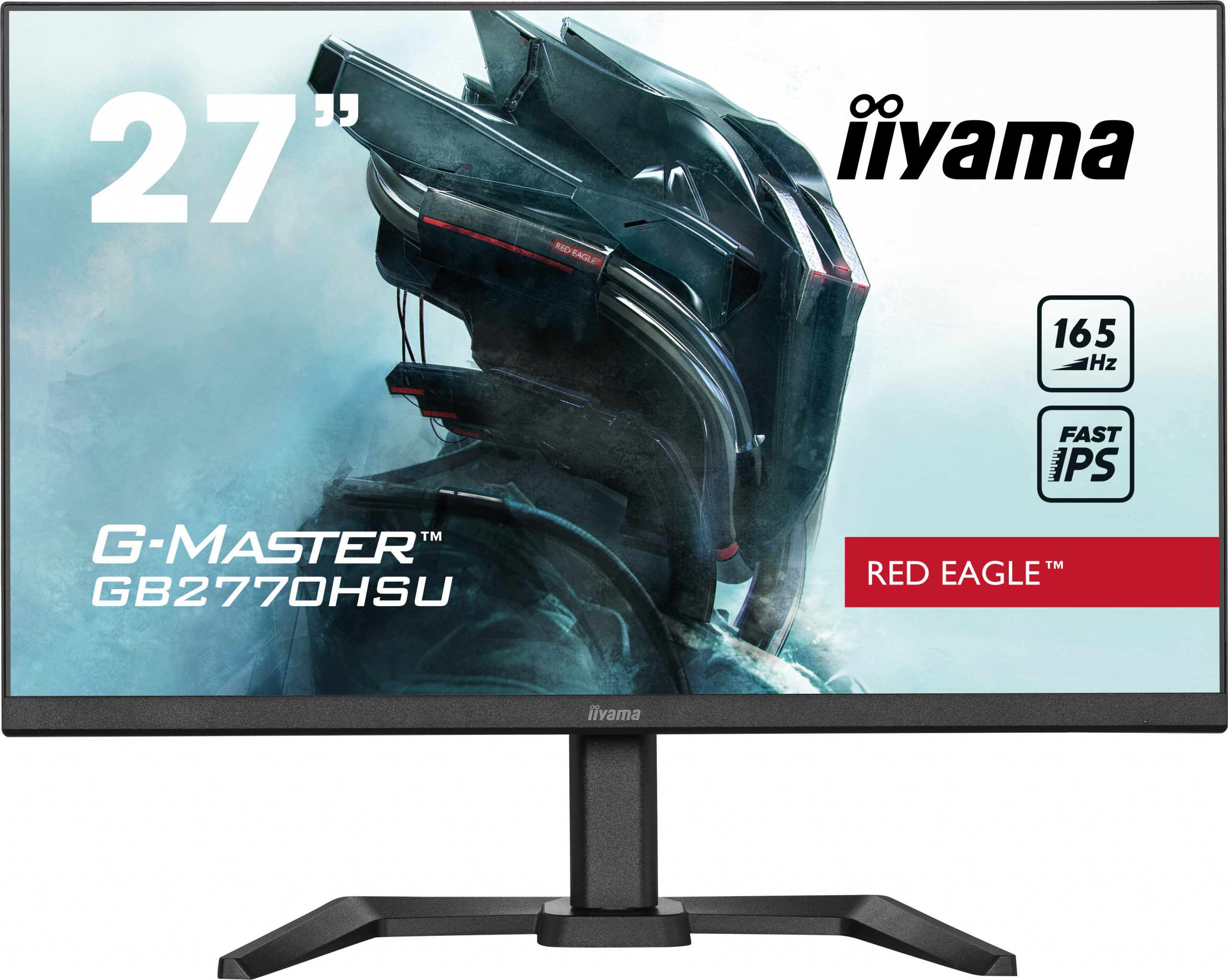 iiyama G-Master GB2770HSU-B5 Red Eagle 27" FHD IPS 165Hz 0.8ms FreeSync Premium PIVOT - z gwarancją iiyama 3 lata - zero martwych pikseli 30 dni