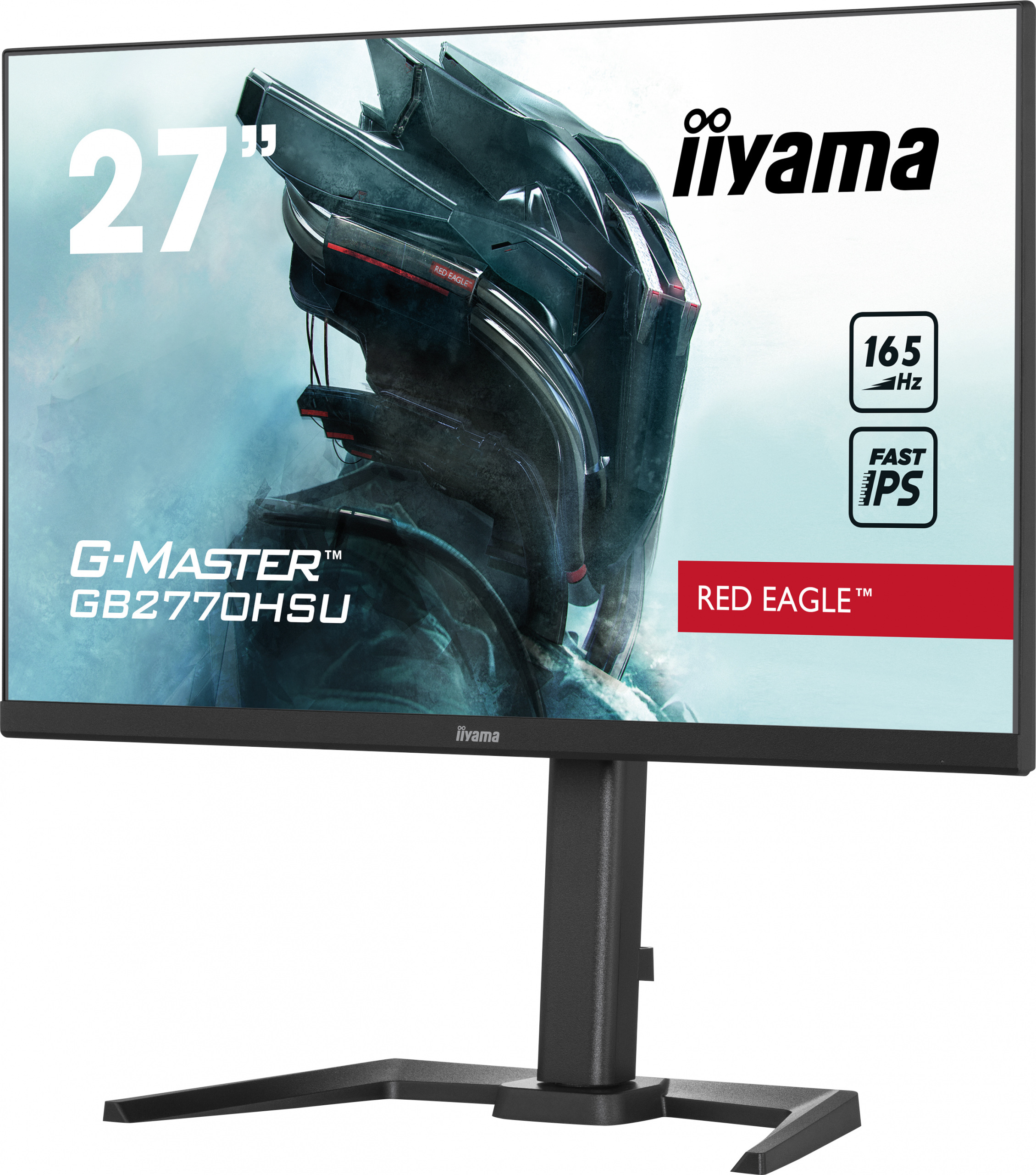 iiyama G-Master GB2770HSU-B5 Red Eagle 27" FHD IPS 165Hz 0.8ms FreeSync Premium PIVOT - z gwarancją iiyama 3 lata - zero martwych pikseli 30 dni
