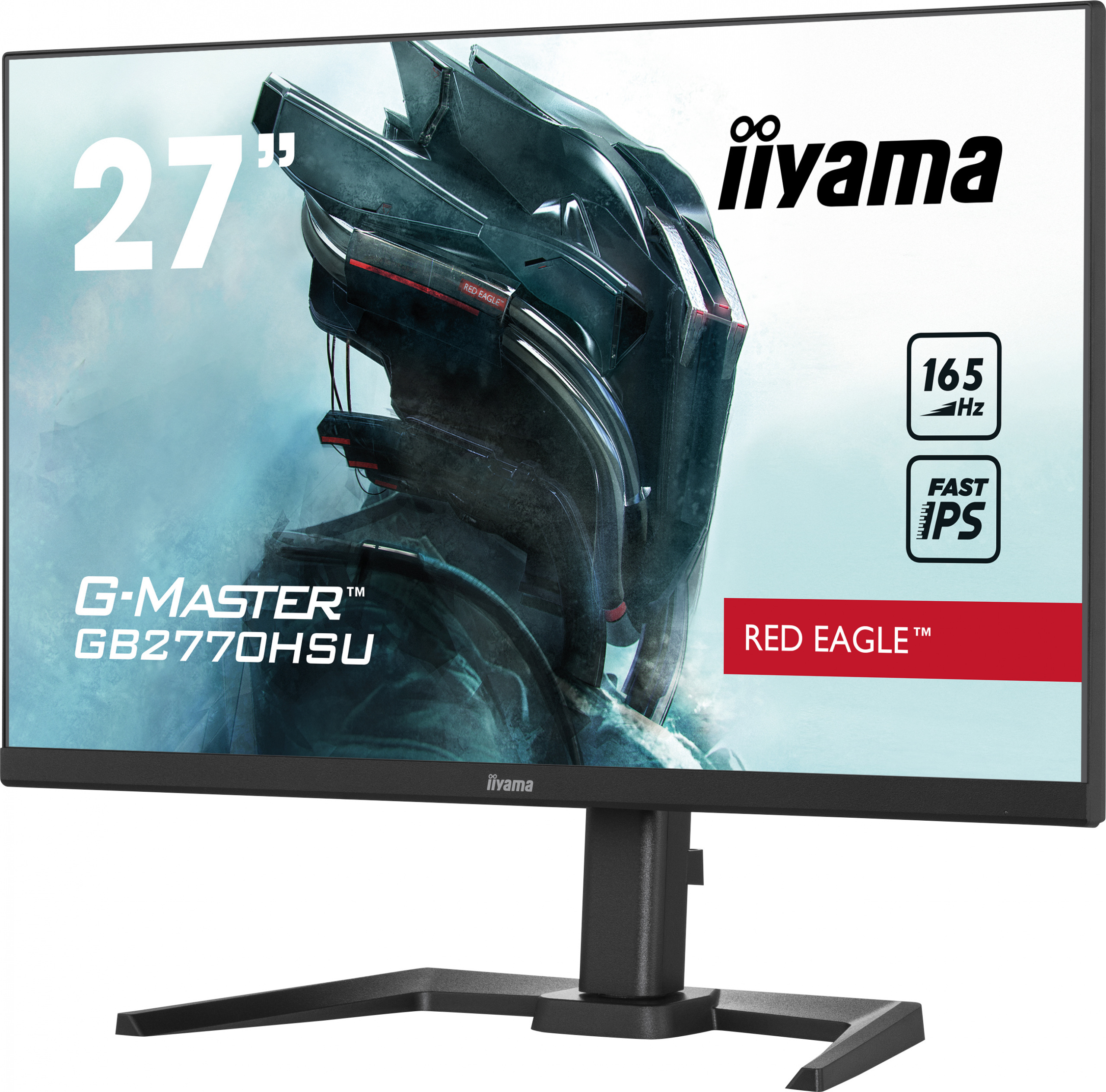 iiyama G-Master GB2770HSU-B5 Red Eagle 27" FHD IPS 165Hz 0.8ms FreeSync Premium PIVOT - z gwarancją iiyama 3 lata - zero martwych pikseli 30 dni