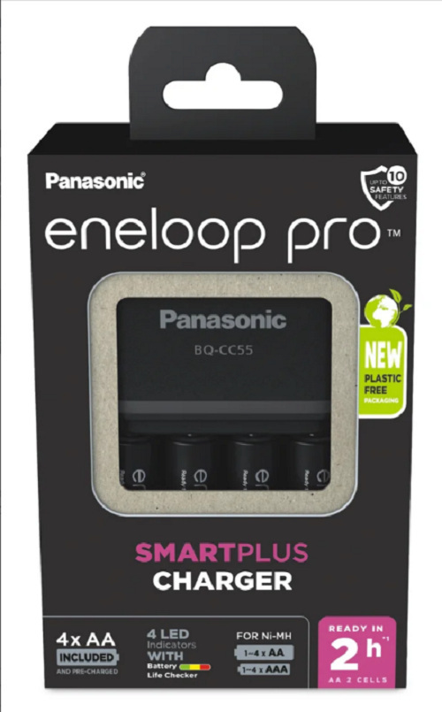 Panasonic Eneloop BQ-CC55 + 4AA K-KJ55HCD40E